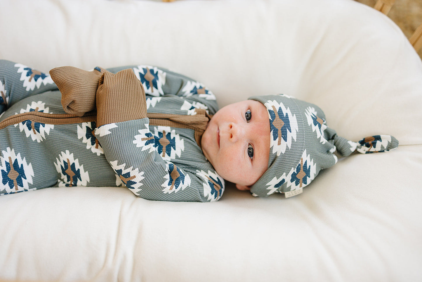 southwest aztec ribbed bamboo pajamas // ZIPPY