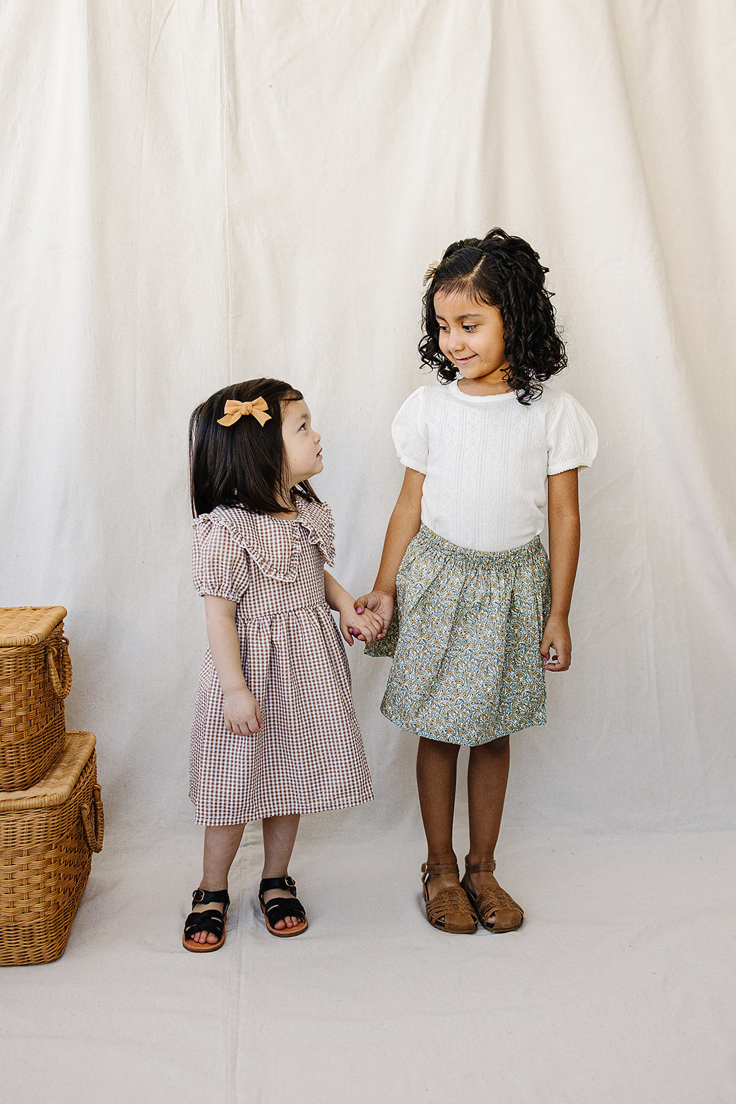 gingham peter pan collar dress (sizing up to 8/9)