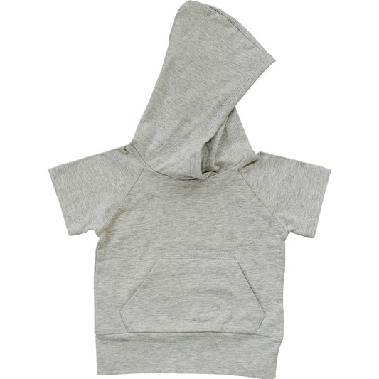 heather grey hooded tee