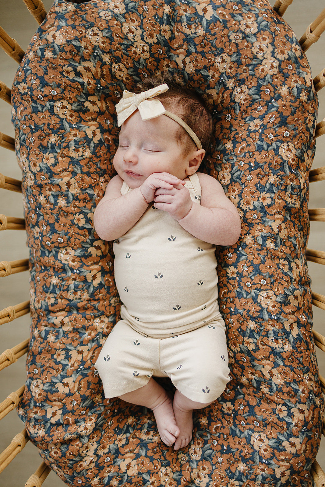 tank + biker short set // cream tulips