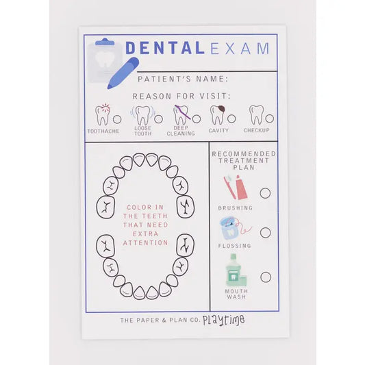 kids dental exam playtime pad