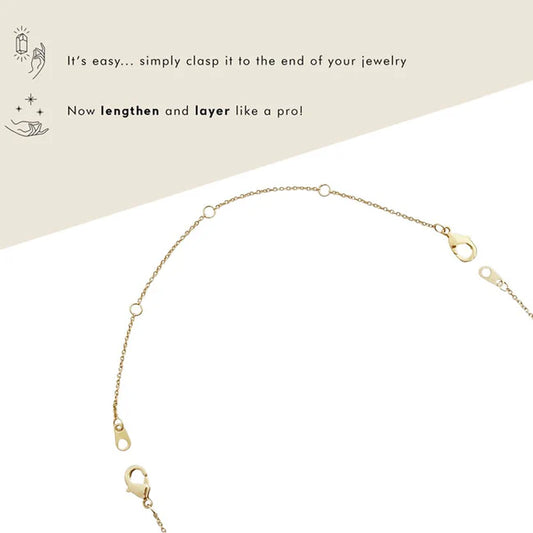 gold adjustable necklace extender