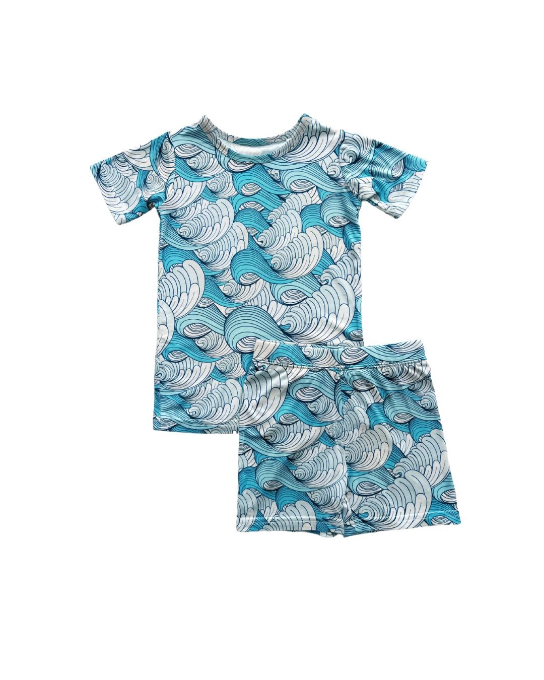 making waves bamboo pajamas // SHORT-SLEEVE TWO-PIECE SET (*AVAILABLE IN EXTENDED SIZING UP TO 8/9*)