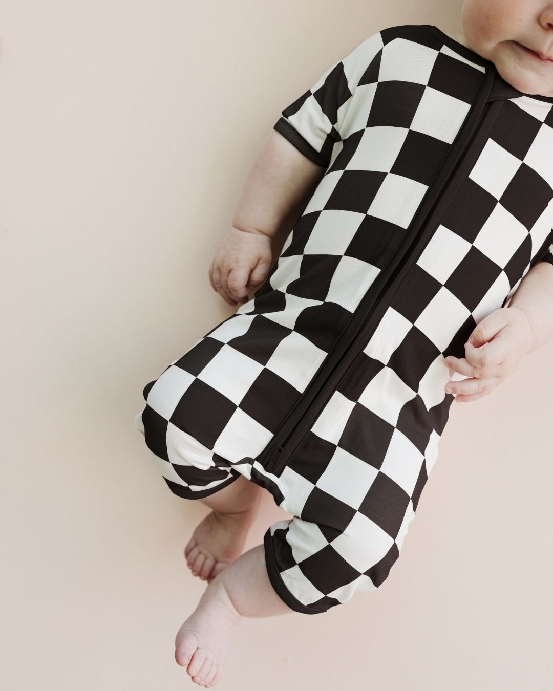 black checkered bamboo pajamas // SHORTIE