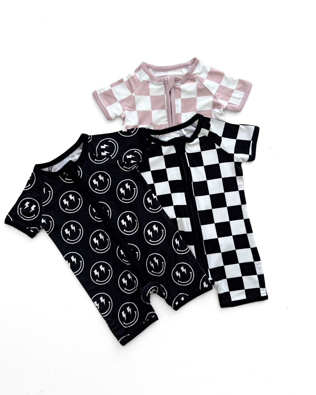 black checkered bamboo pajamas // SHORTIE