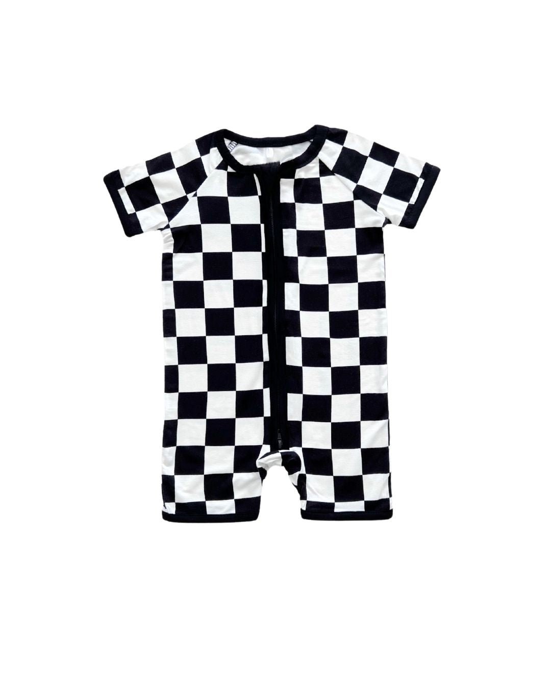 black checkered bamboo pajamas // SHORTIE