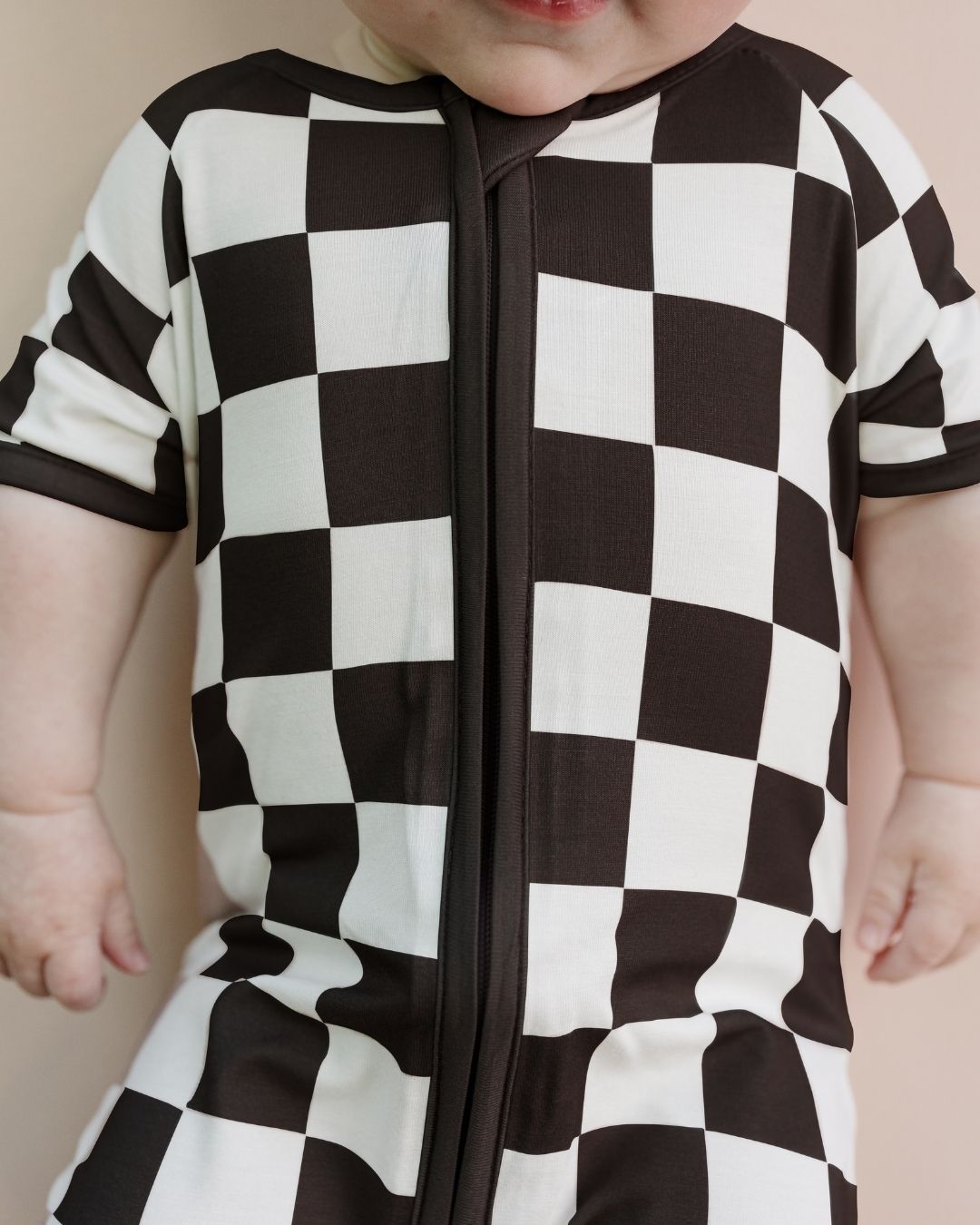 black checkered bamboo pajamas // SHORTIE