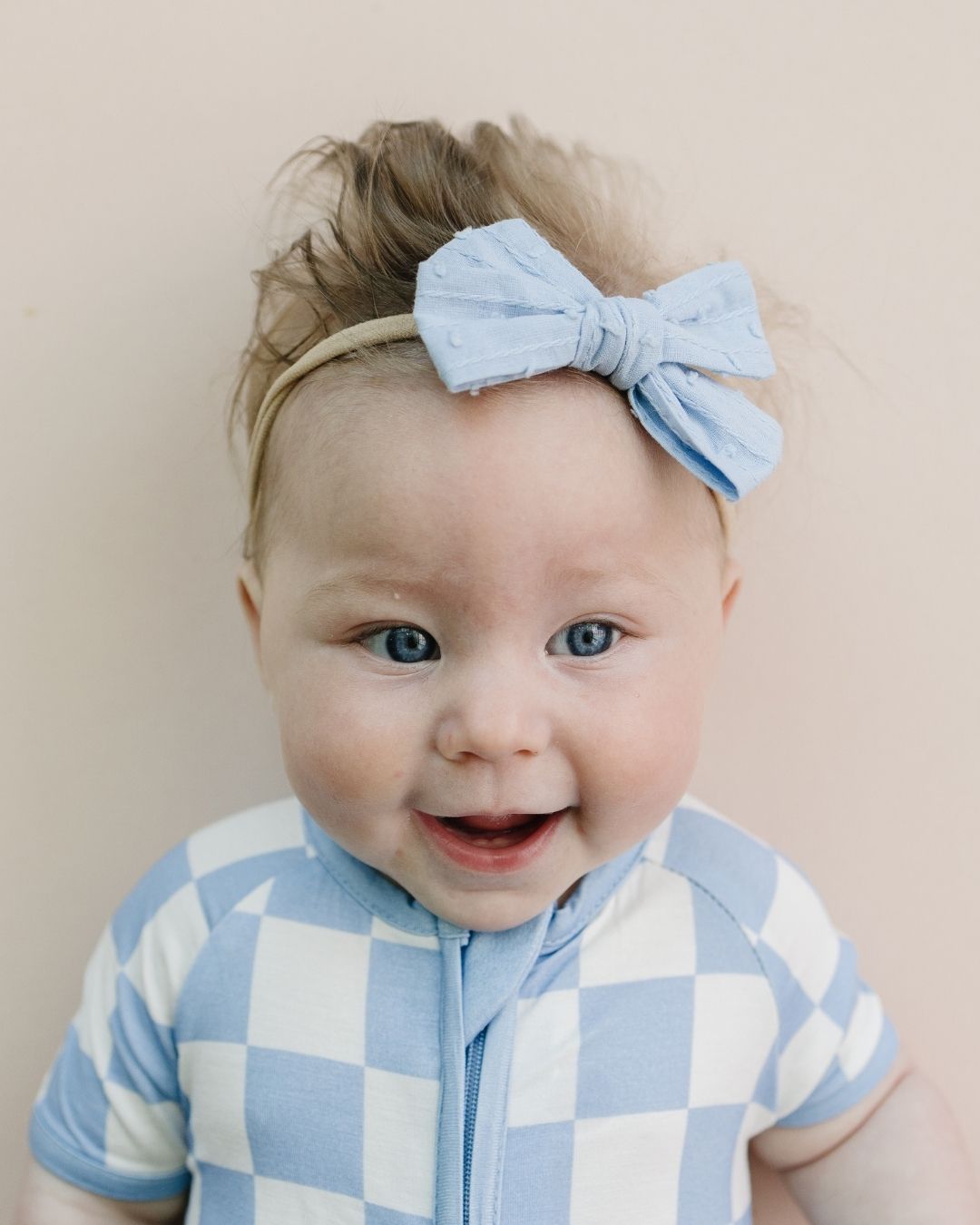 blue checkered bamboo pajamas // SHORTIE