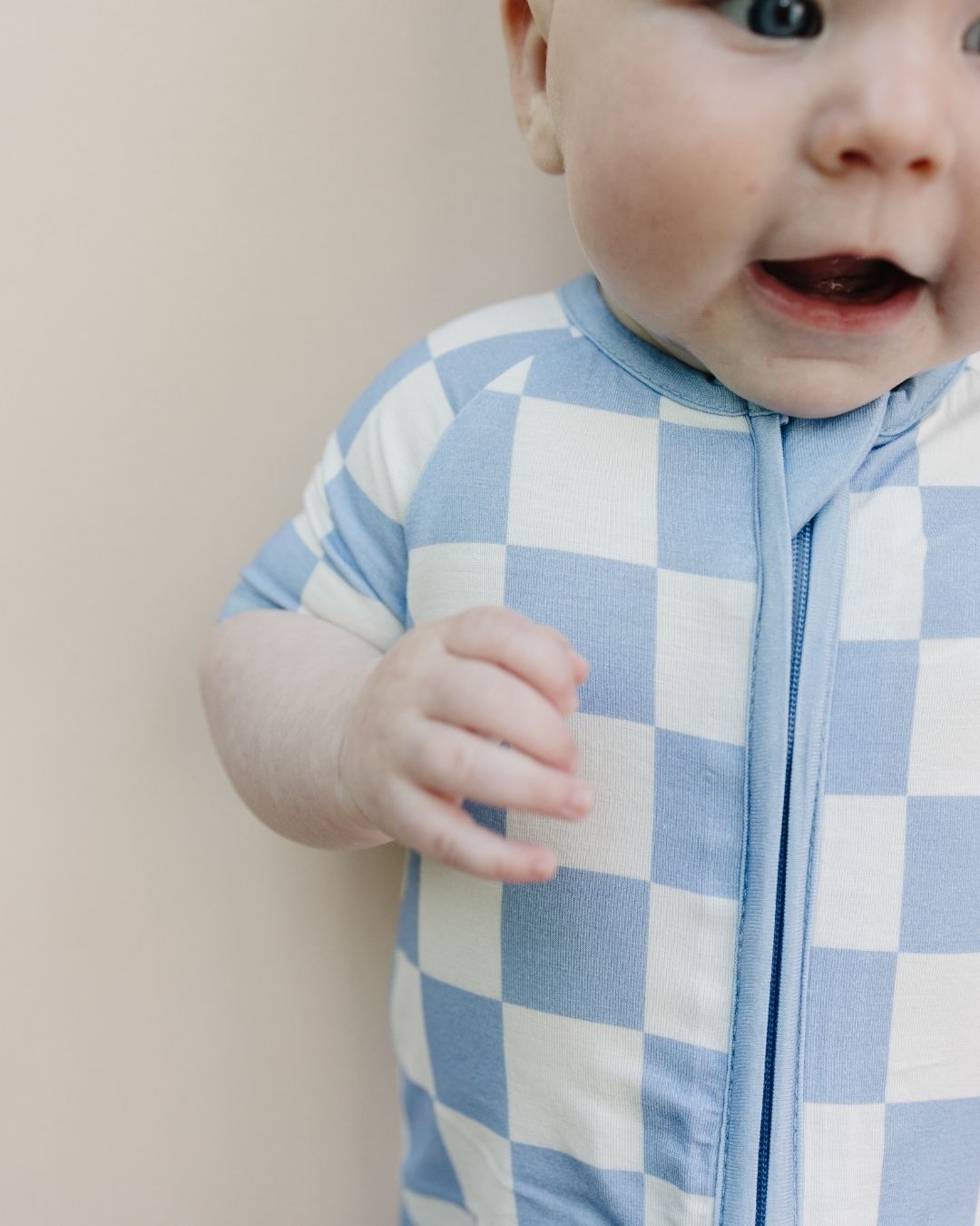 blue checkered bamboo pajamas // SHORTIE