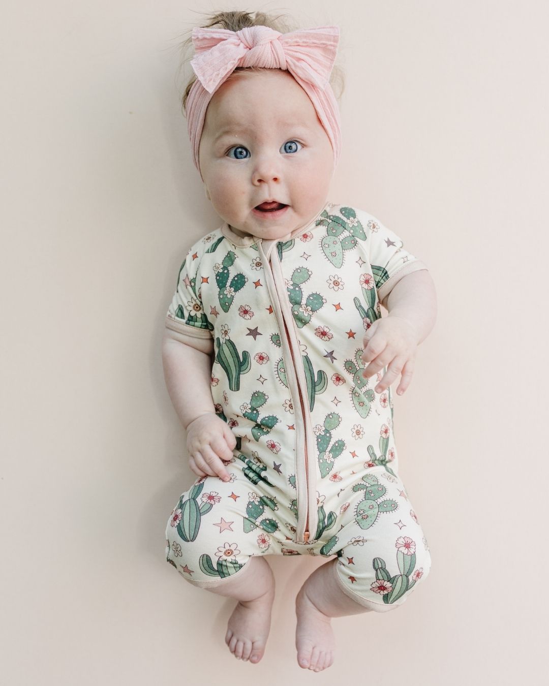 cactus flowers bamboo pajamas // SHORTIE