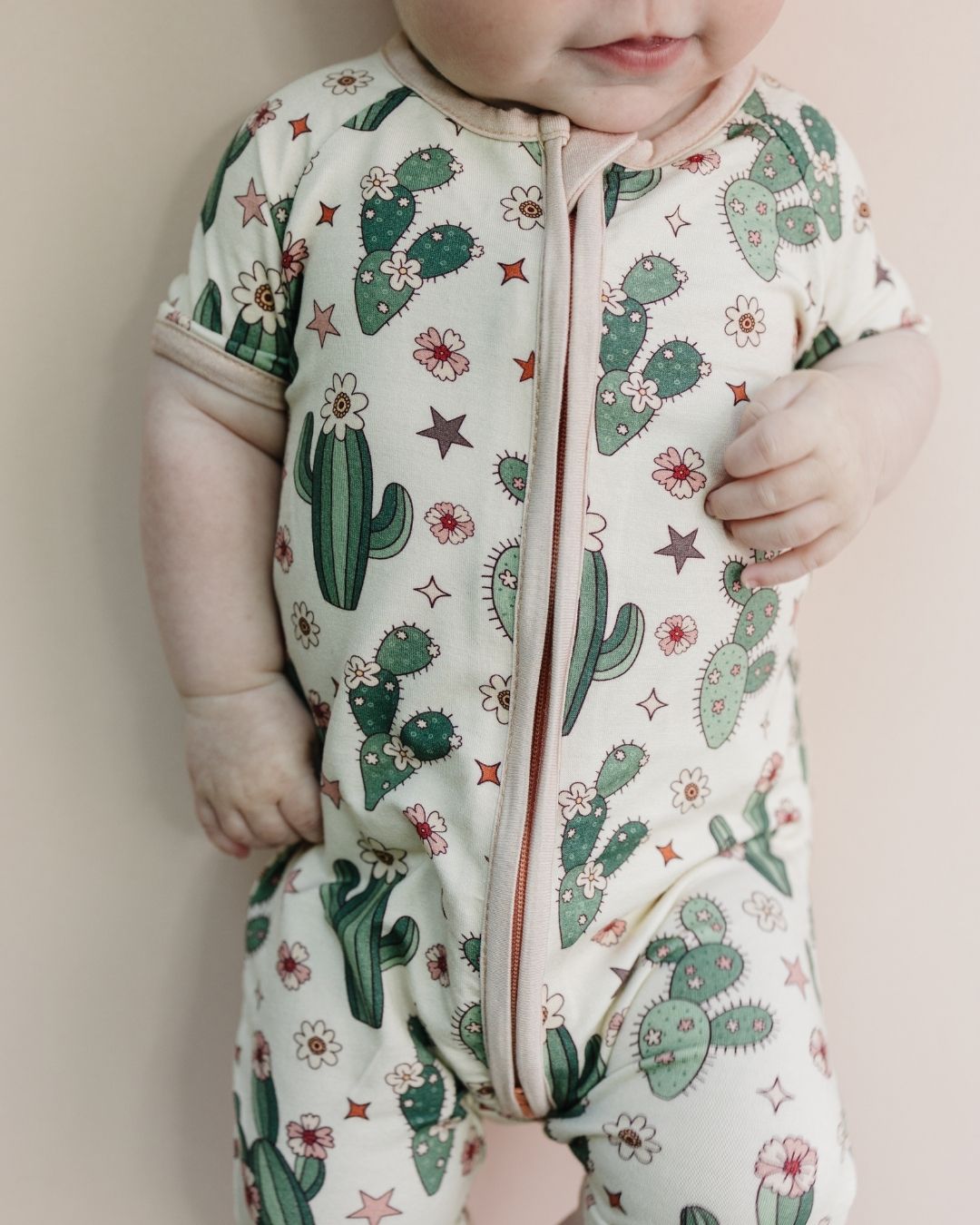 cactus flowers bamboo pajamas // SHORTIE