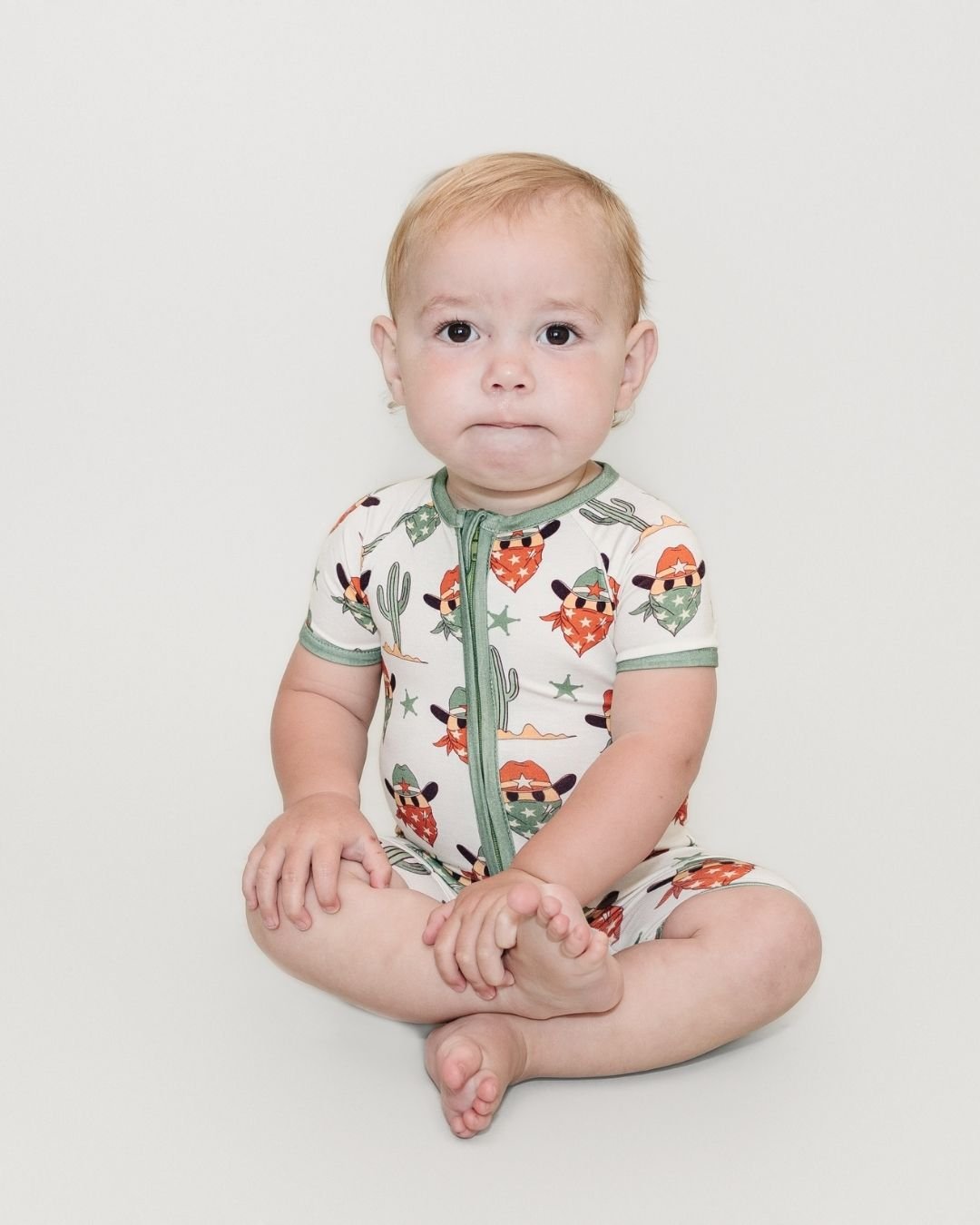 smiley cowboy bamboo pajamas // SHORTIE