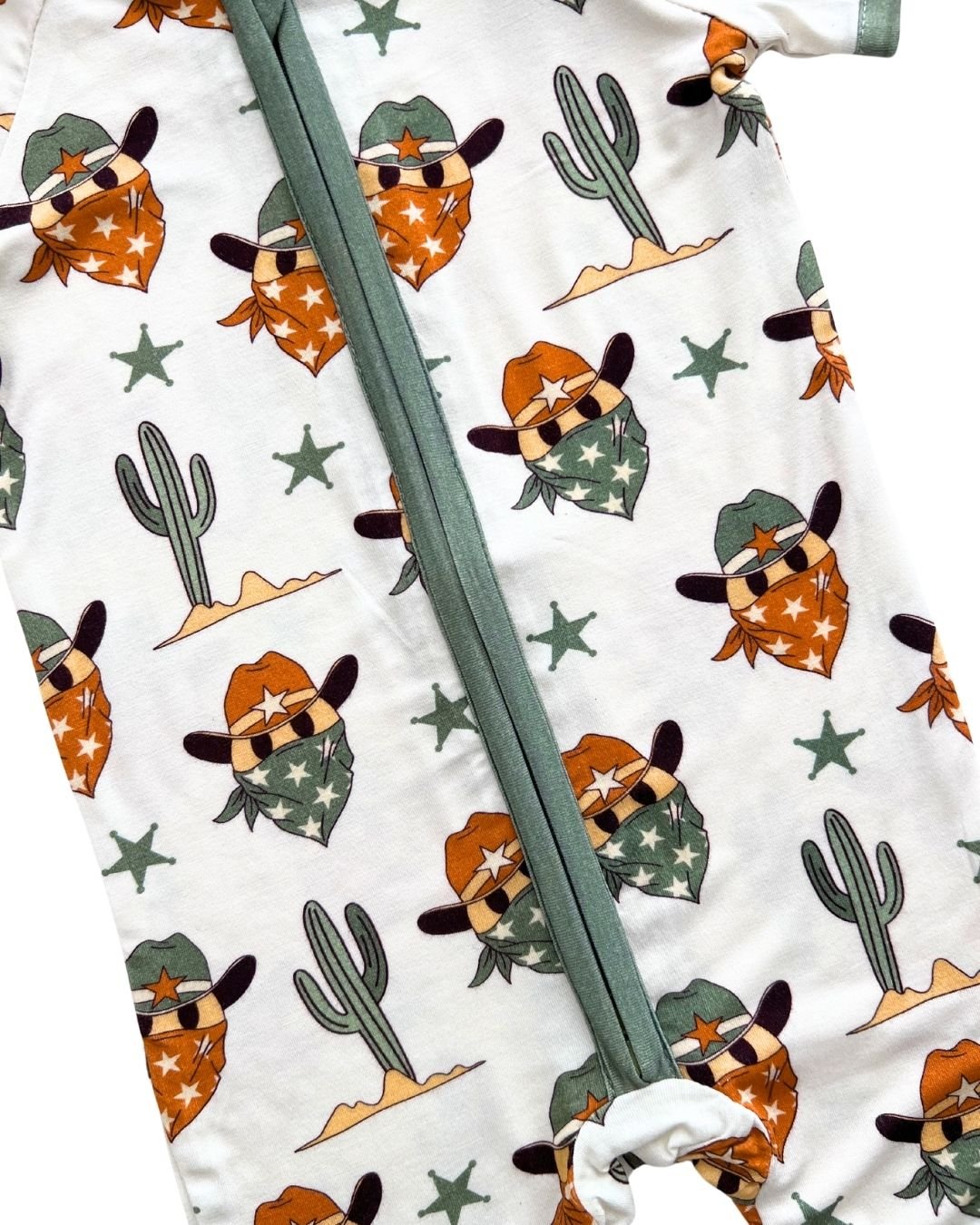 smiley cowboy bamboo pajamas // SHORTIE