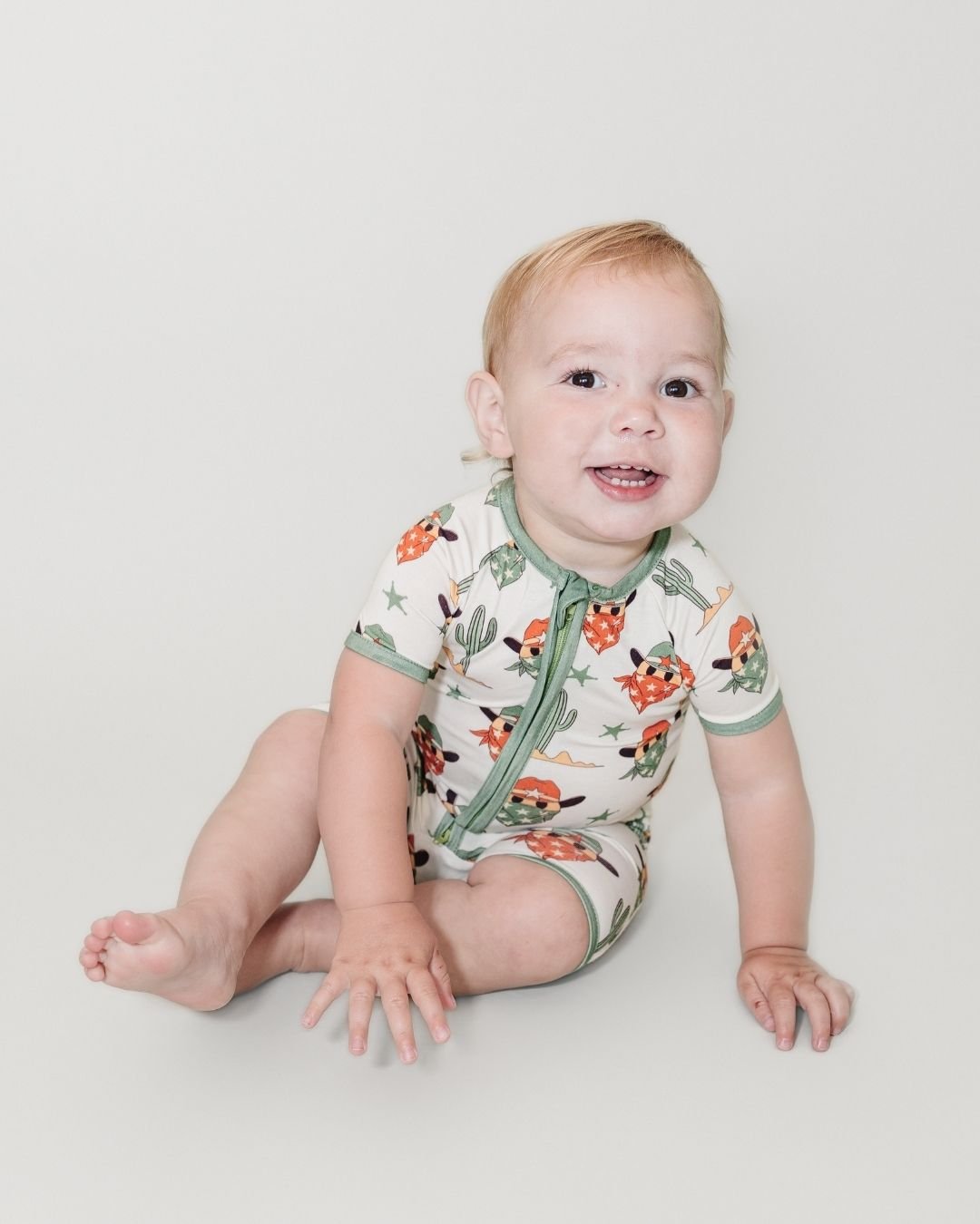 smiley cowboy bamboo pajamas // SHORTIE