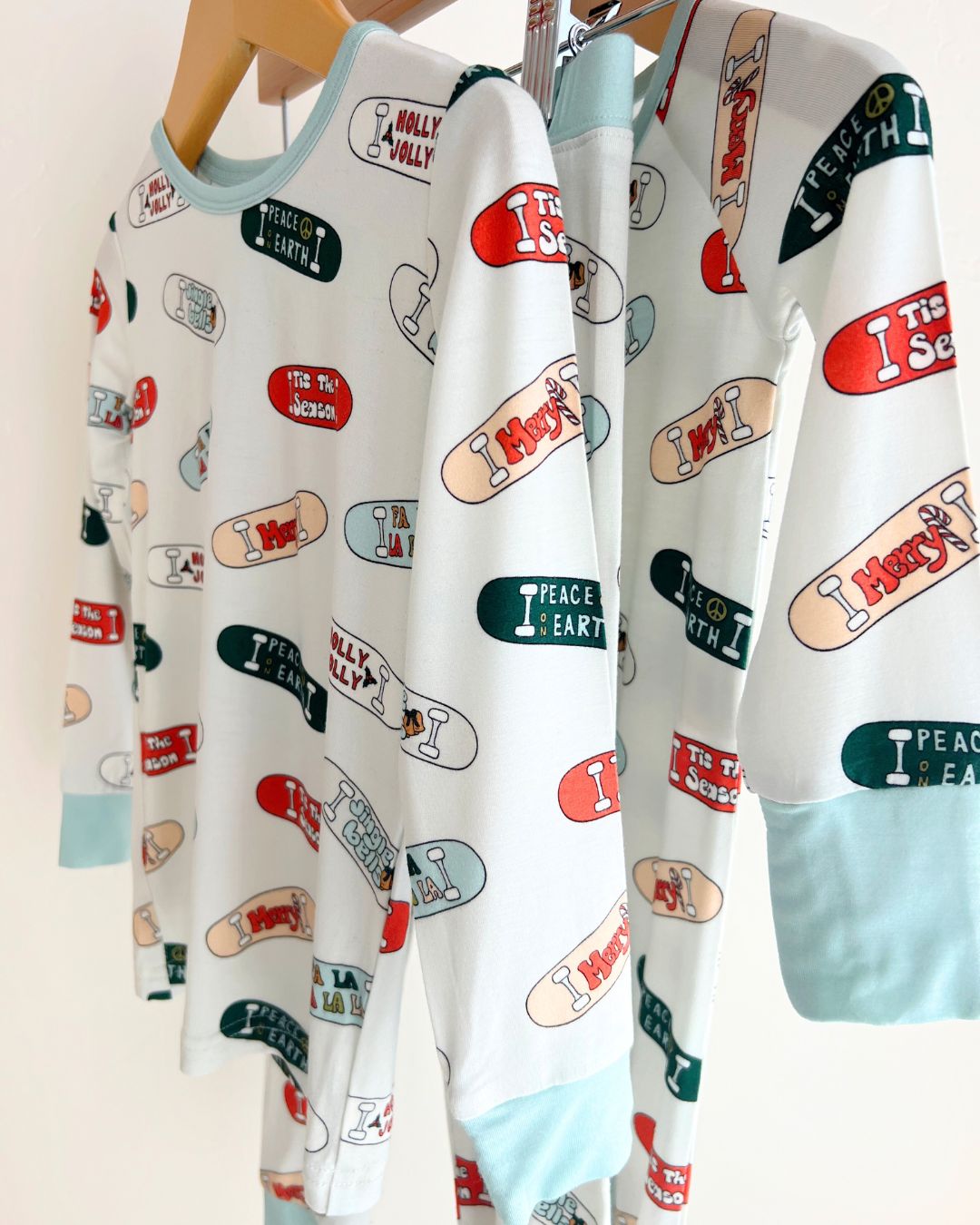 jolly skateboard bamboo pajamas // LONG-SLEEVE TWO-PIECE SET