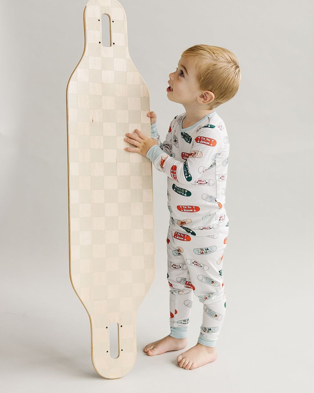 jolly skateboard bamboo pajamas // LONG-SLEEVE TWO-PIECE SET