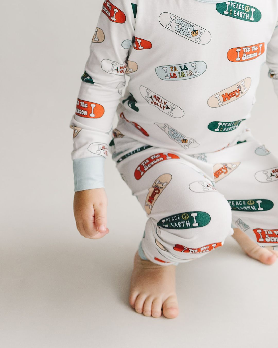 jolly skateboard bamboo pajamas // LONG-SLEEVE TWO-PIECE SET