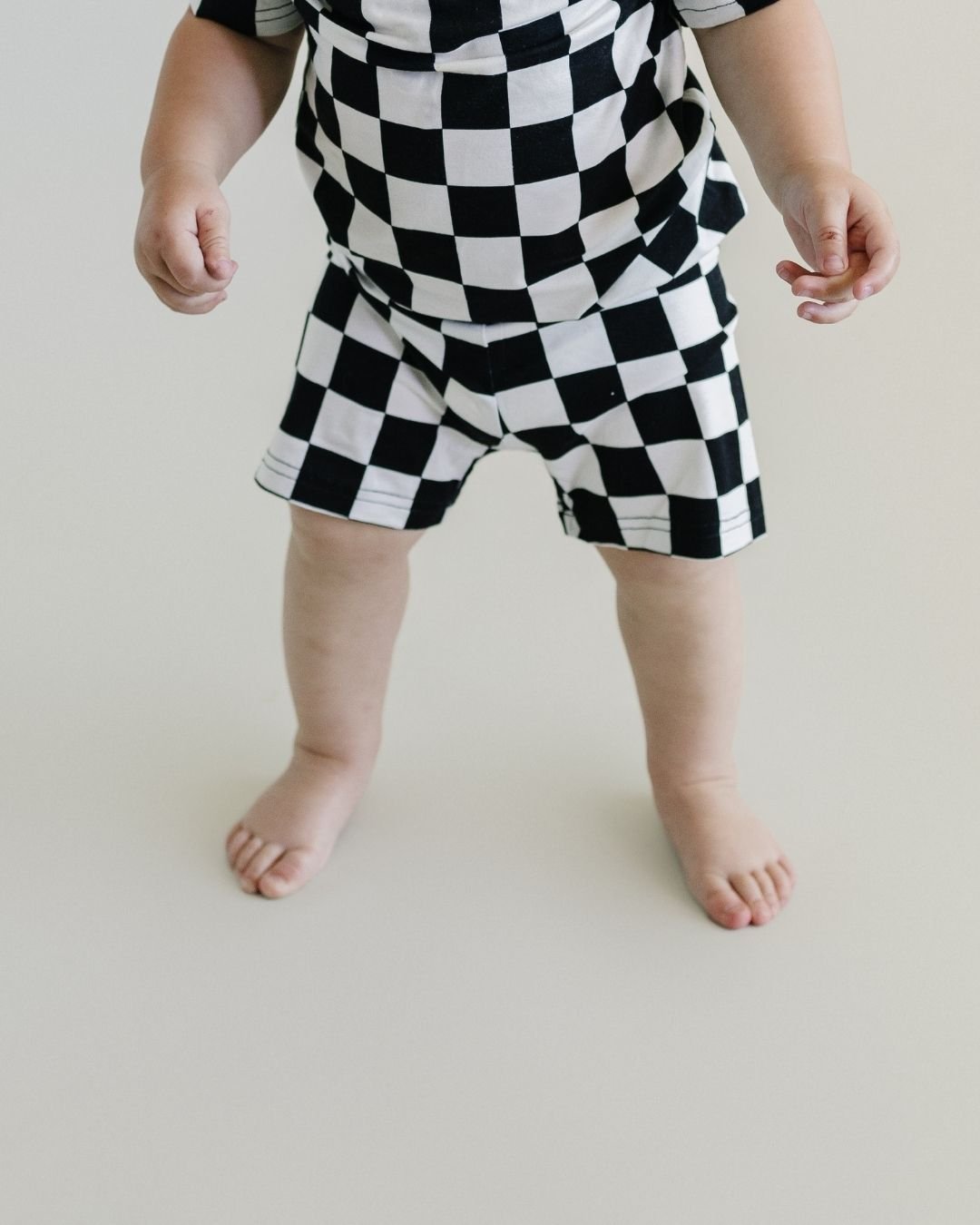 black checkered bamboo pajamas // SHORT-SLEEVE TWO-PIECE SET (*AVAILABLE IN EXTENDED SIZING UP TO 8/9*)