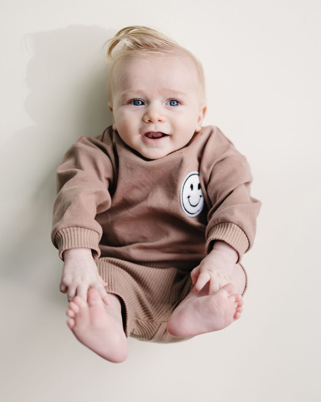 smiley biker shorts set // mocha (available in EXTENDED SIZING!)