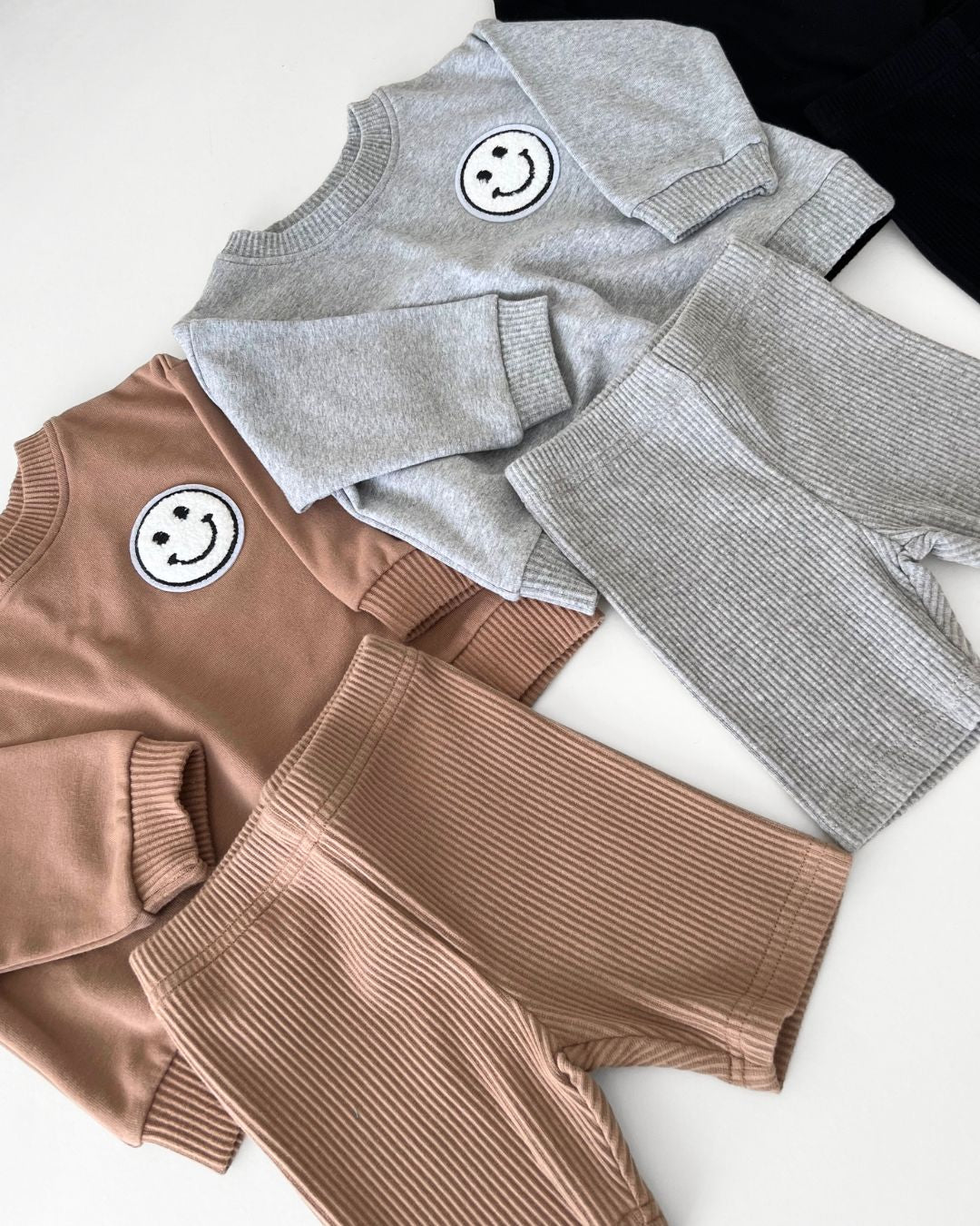 smiley biker shorts set // mocha (available in EXTENDED SIZING!)