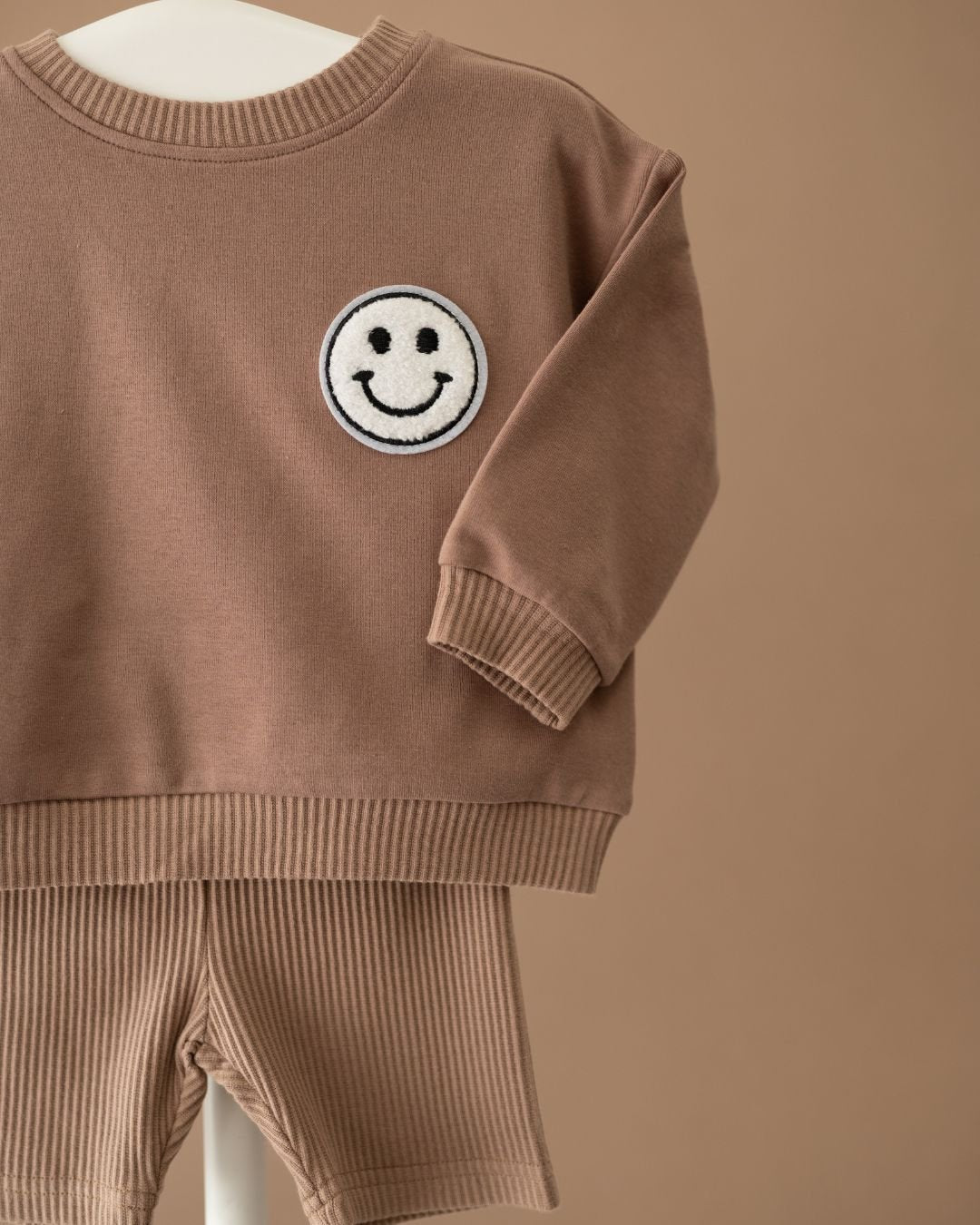 smiley biker shorts set // mocha (available in EXTENDED SIZING!)