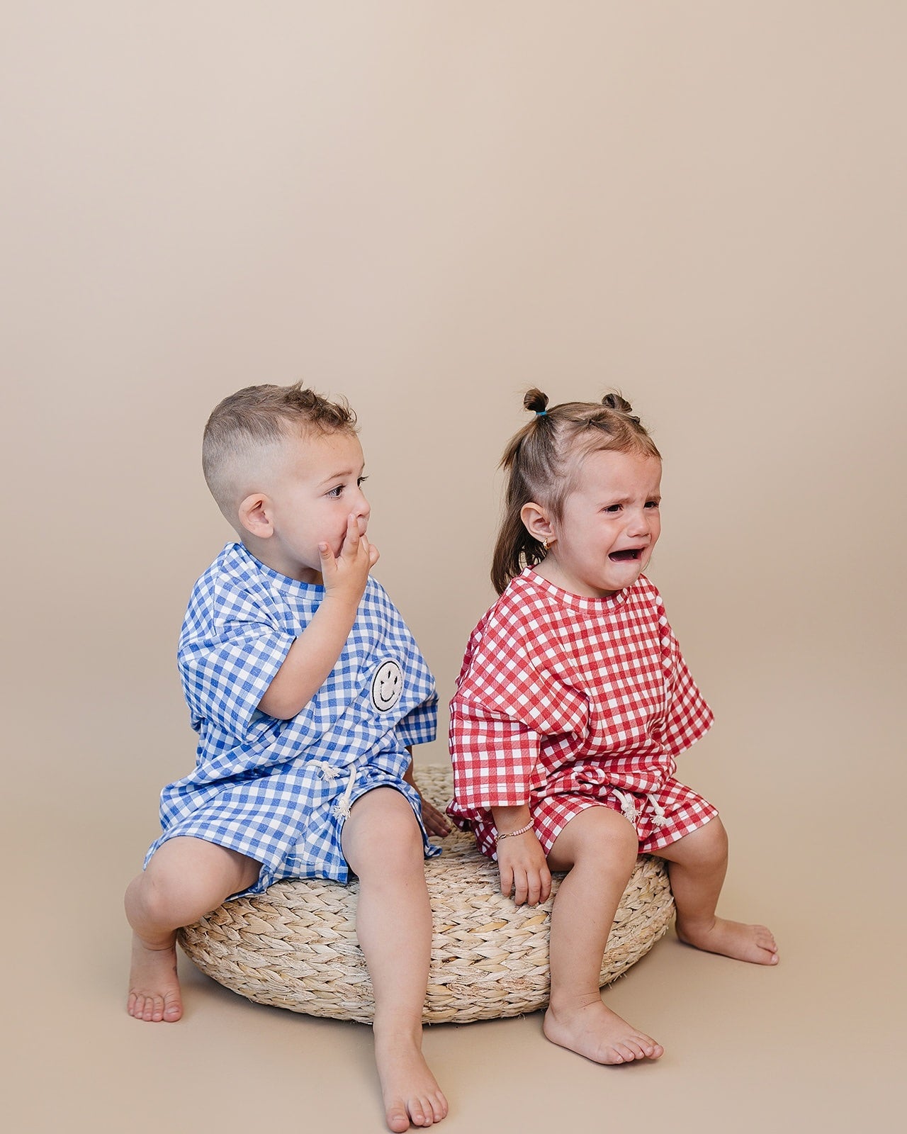 shorts set // red gingham