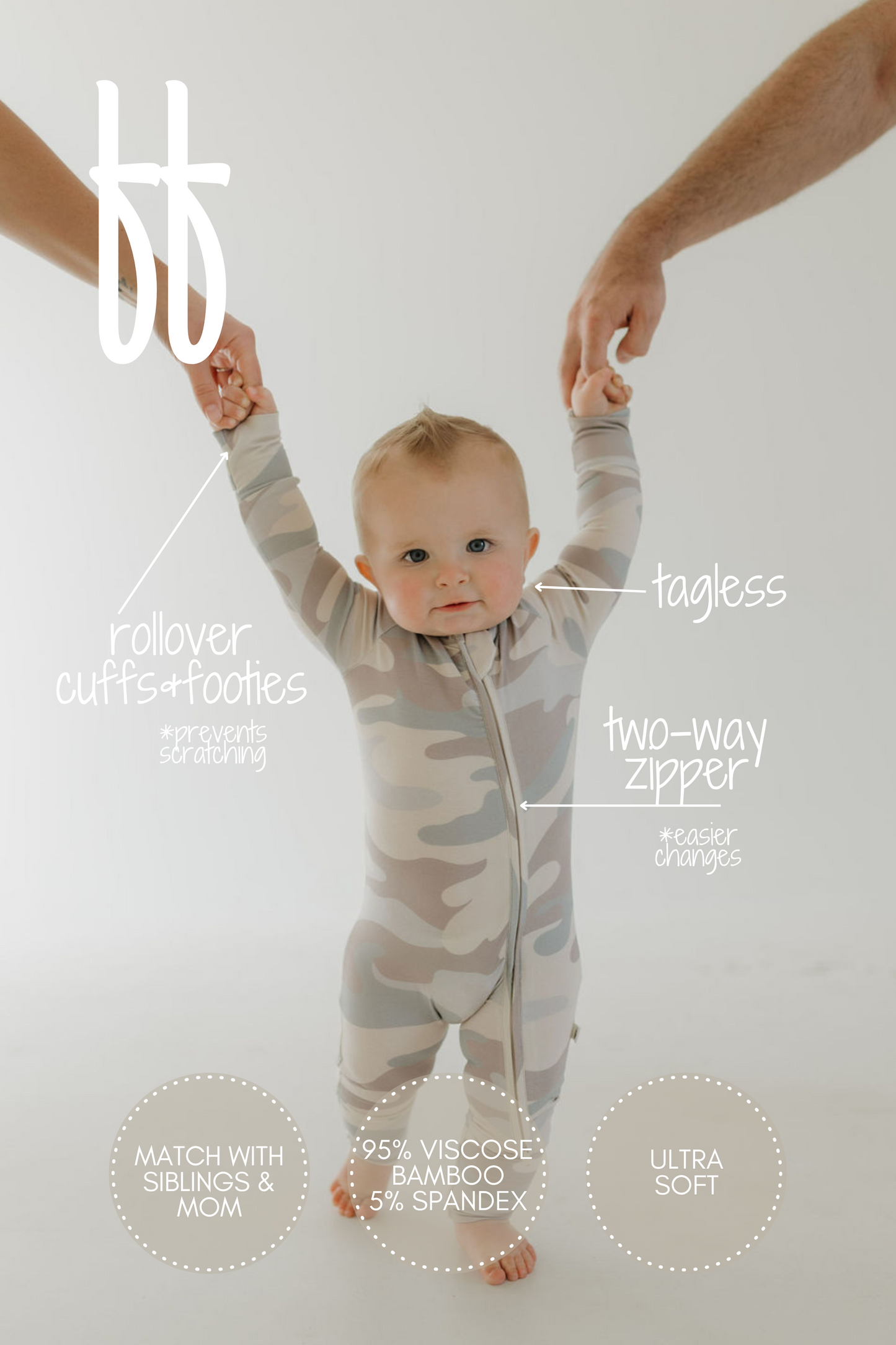 camo bamboo pajamas // ZIPPY