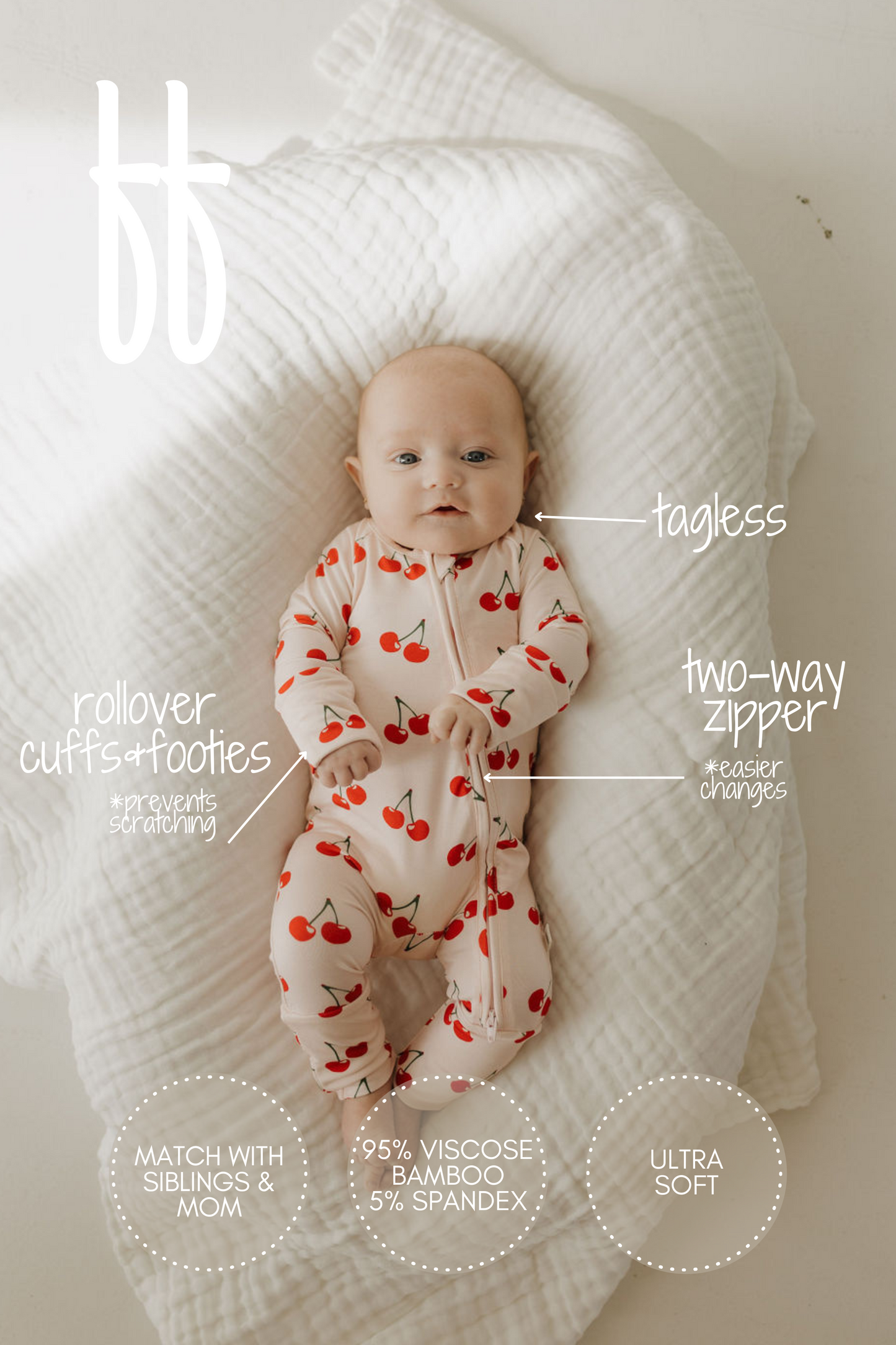 cherry orchard bamboo pajamas // ZIPPY
