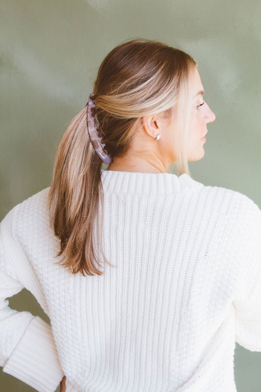 large banana claw clip // light tortoise