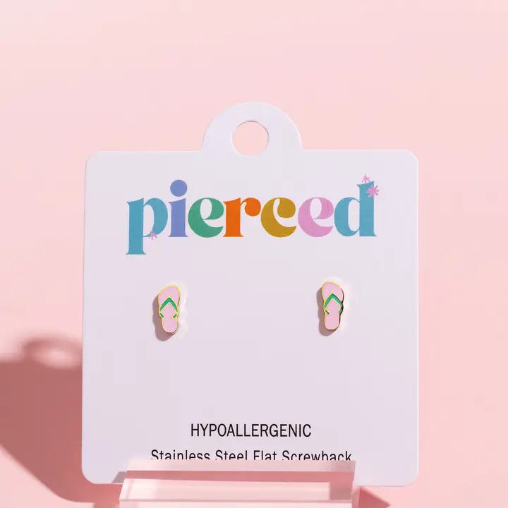 flip flop 18k gold flatback studs // FLASH PREORDER! // open until 6.7 and ships mid-june