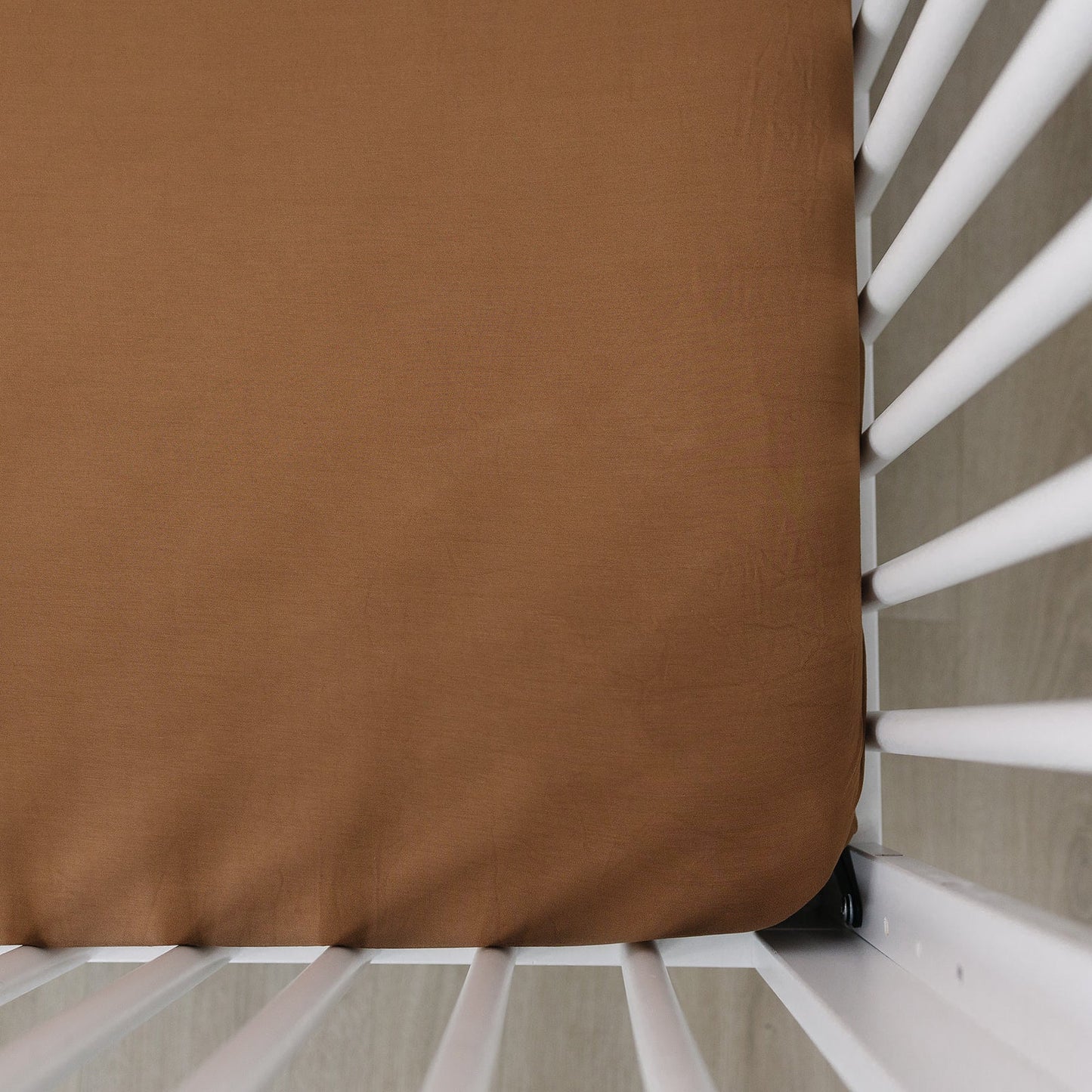bamboo stretch crib sheet // mustard