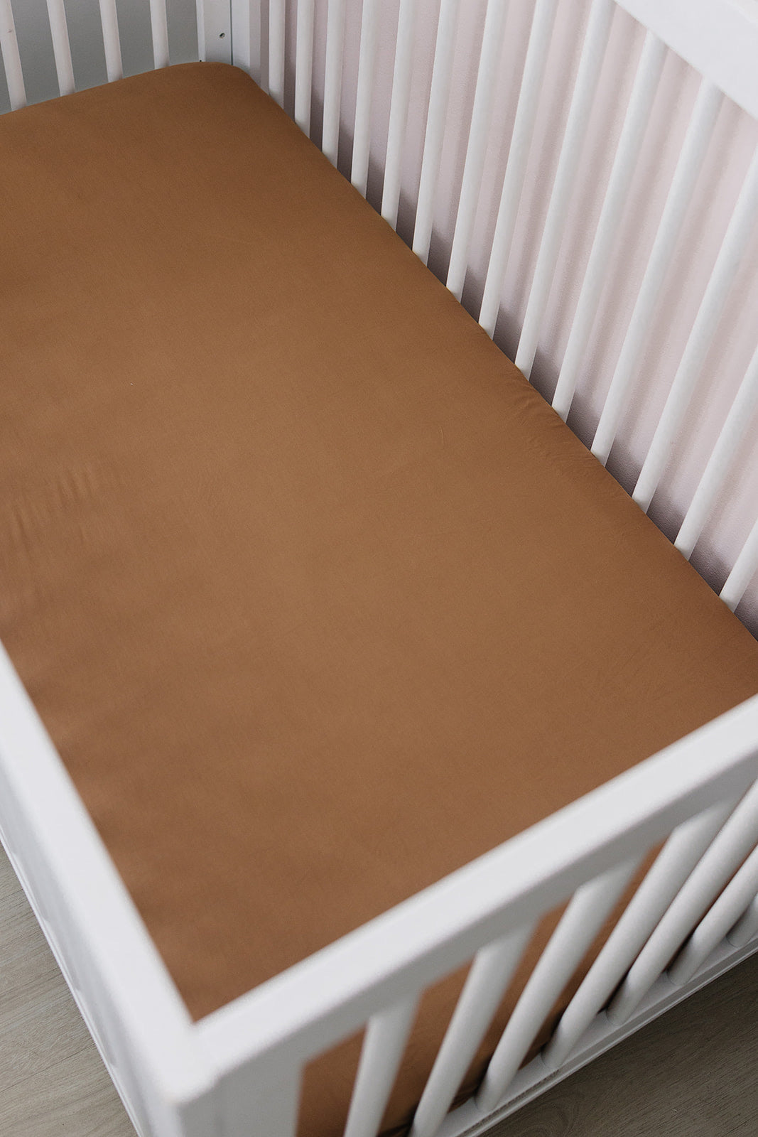 bamboo stretch crib sheet // mustard