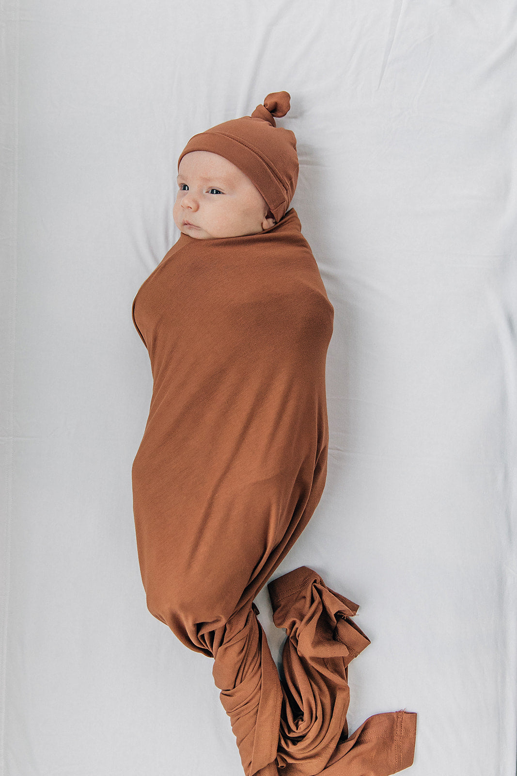 bamboo stretch swaddle // rust