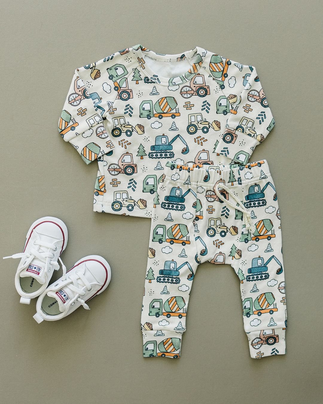 lounge set // construction trucks