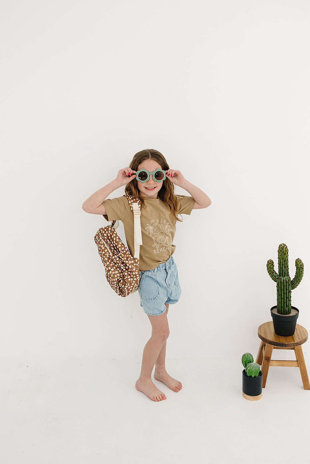 mini backpack // mustard floral