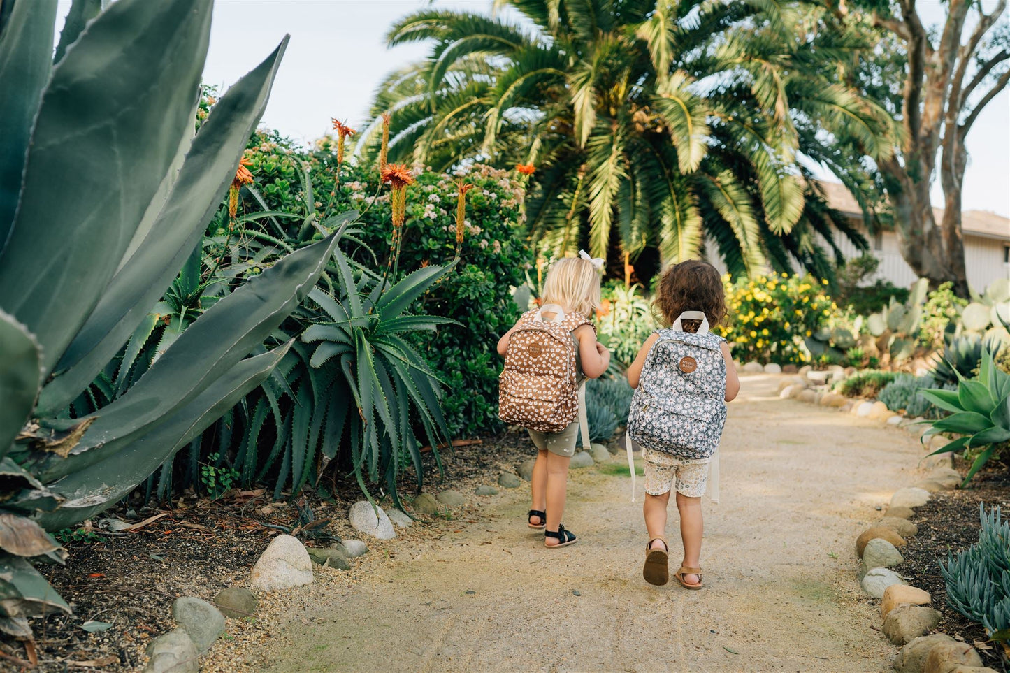 mini backpack // mustard floral