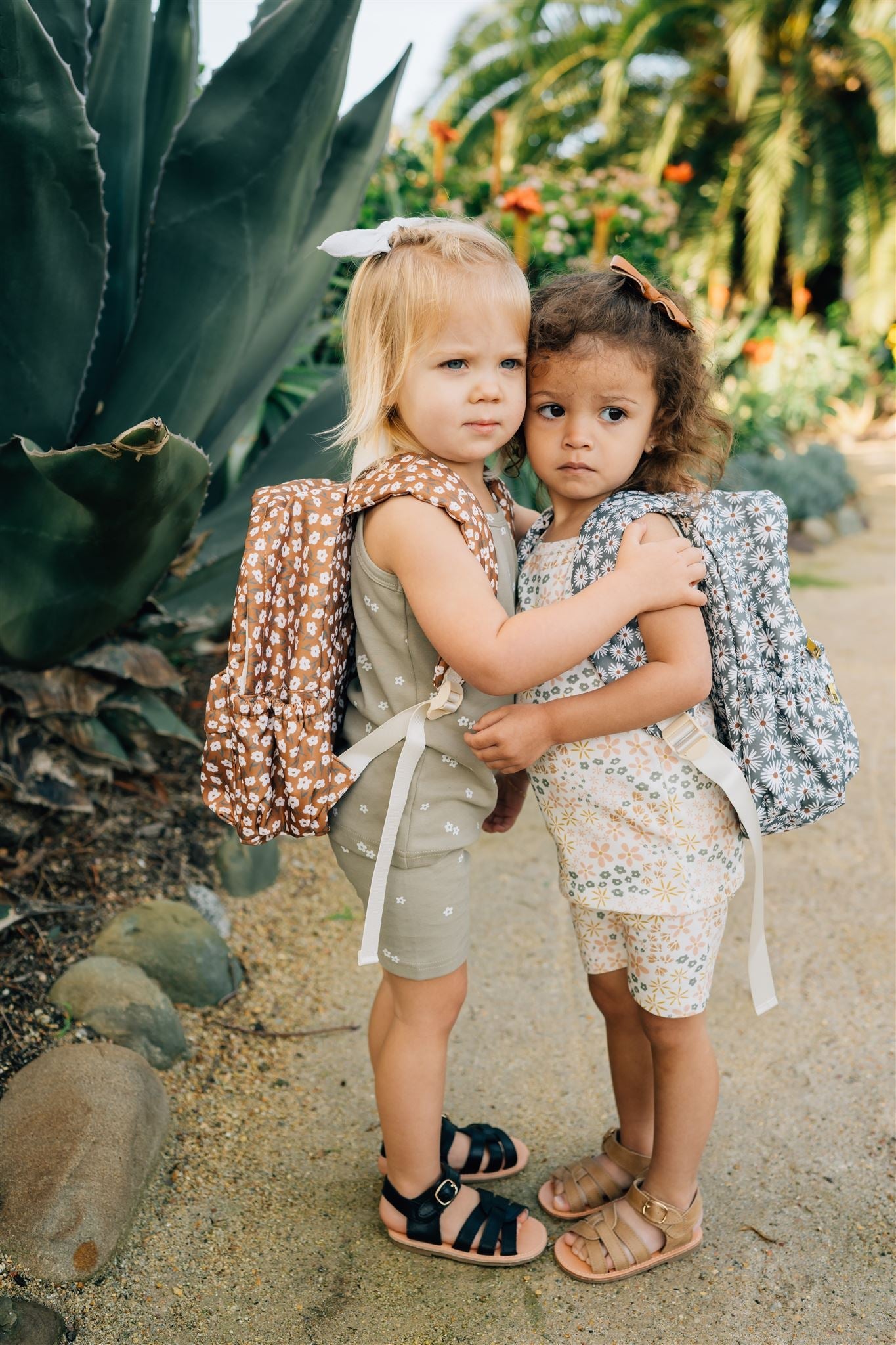 mini backpack // mustard floral