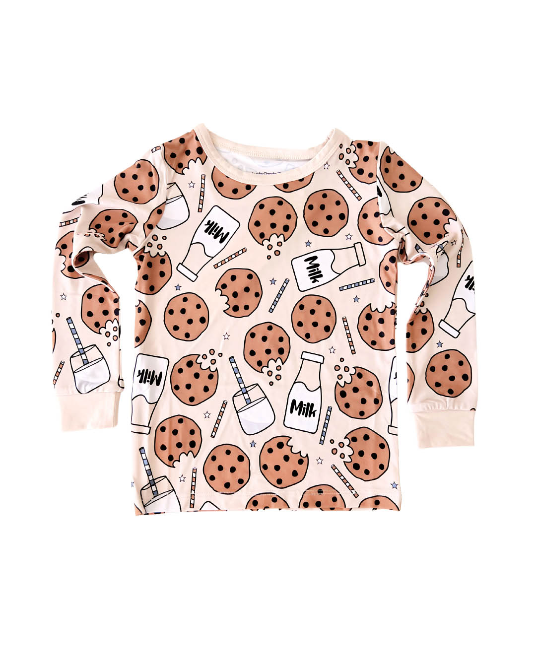milk + cookies bamboo pajamas / LONG-SLEEVE TWO-PIECE SET (available up to size 8/9)