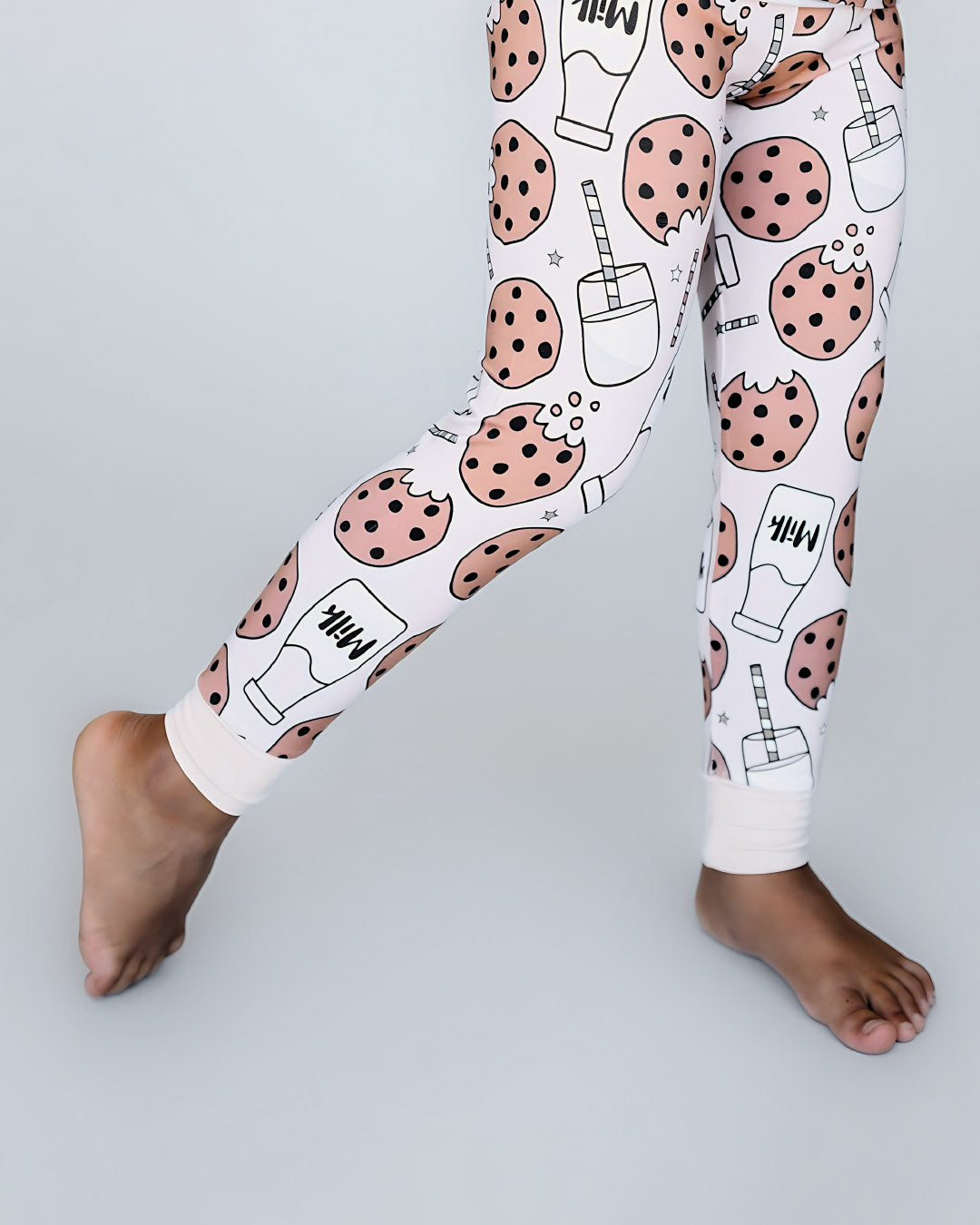 milk + cookies bamboo pajamas / LONG-SLEEVE TWO-PIECE SET (available up to size 8/9)