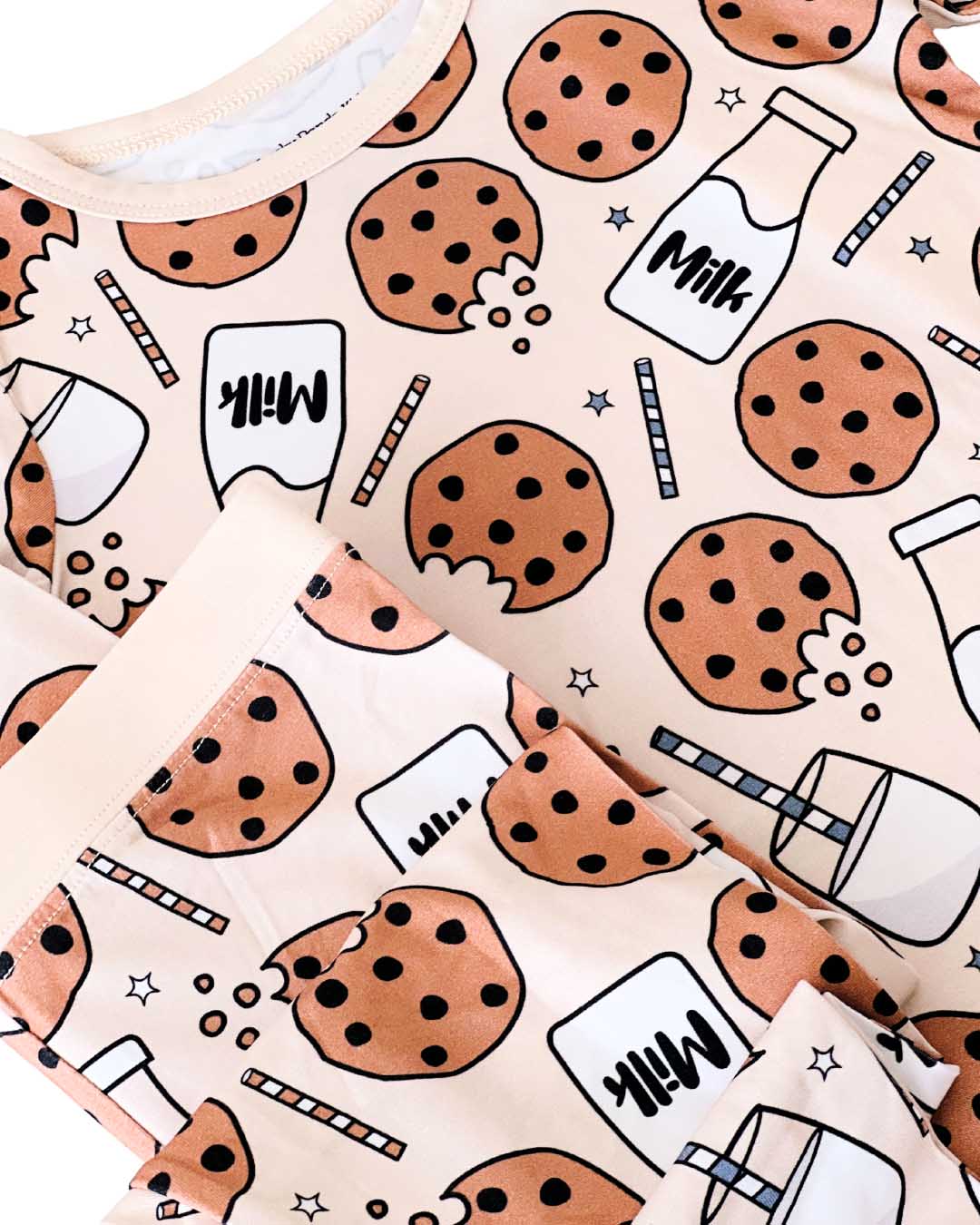 milk + cookies bamboo pajamas / LONG-SLEEVE TWO-PIECE SET (available up to size 8/9)