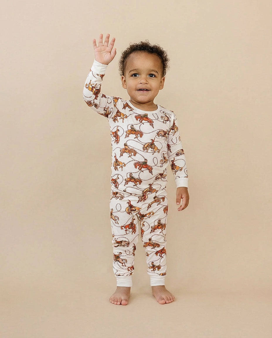 rodeo club bamboo pajamas // LONG-SLEEVE TWO-PIECE SET