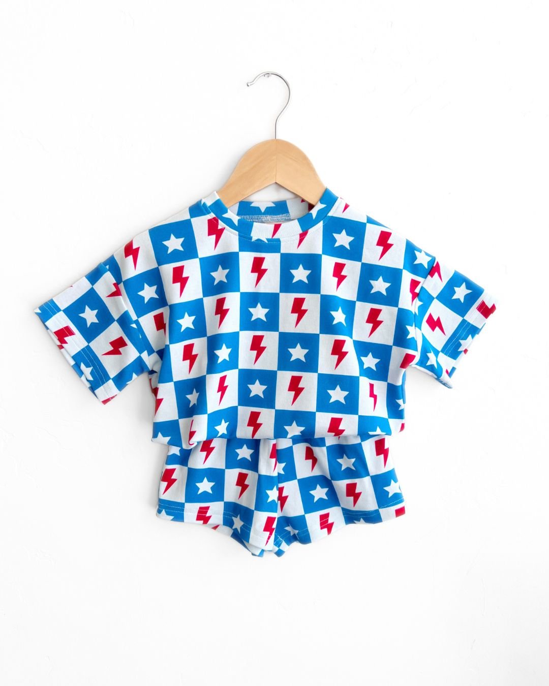 shorts set // checkered patriotic (available in EXTENDED SIZING!)