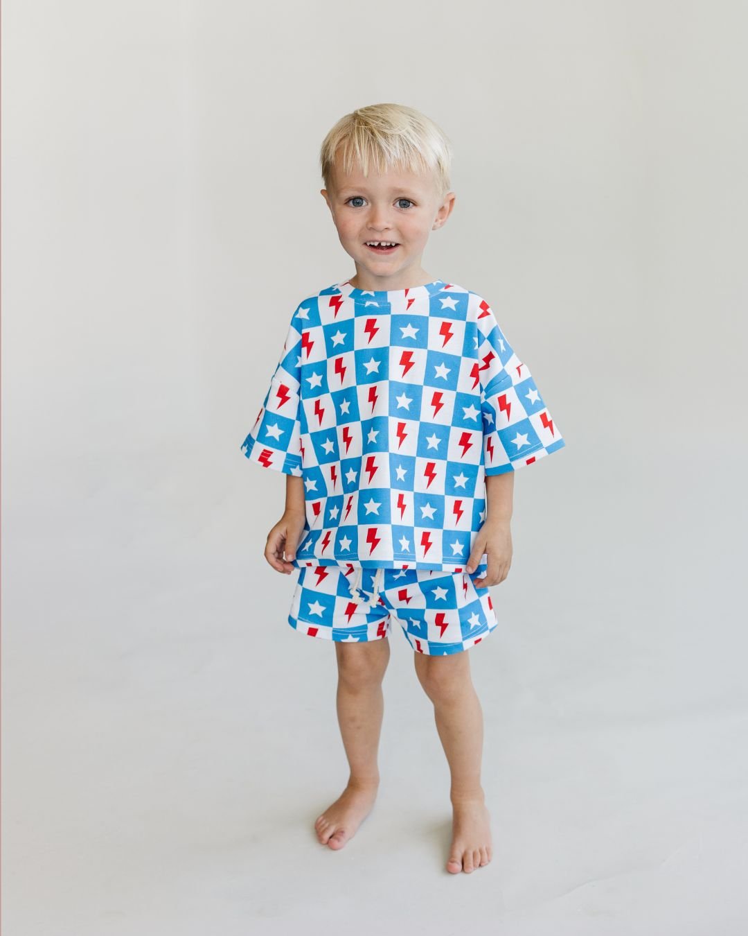 shorts set // checkered patriotic (available in EXTENDED SIZING!)