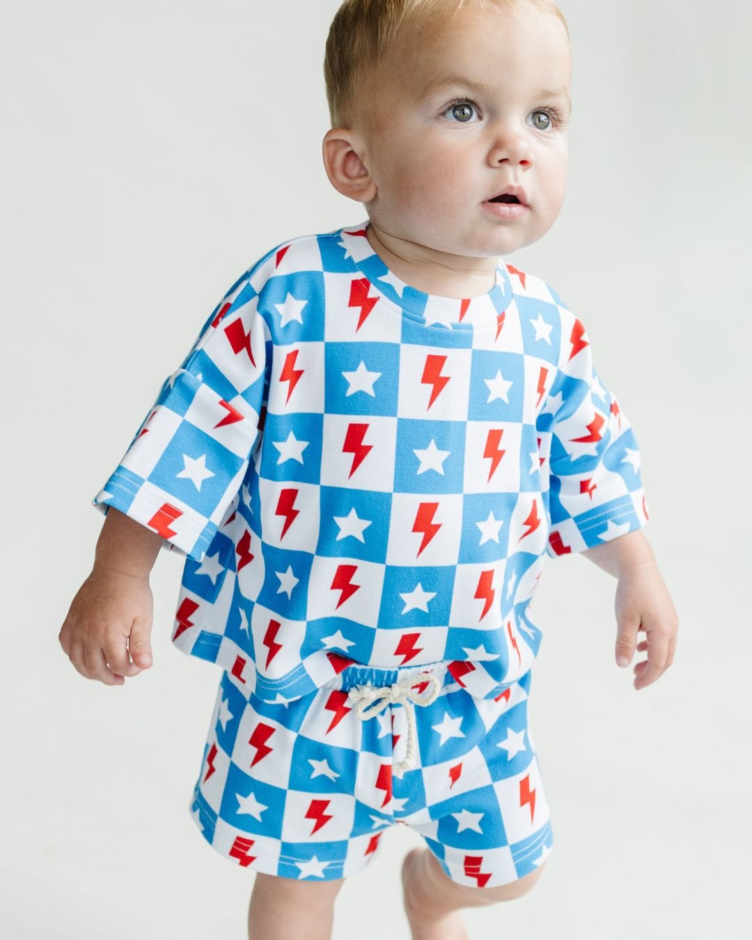 shorts set // checkered patriotic (available in EXTENDED SIZING!)