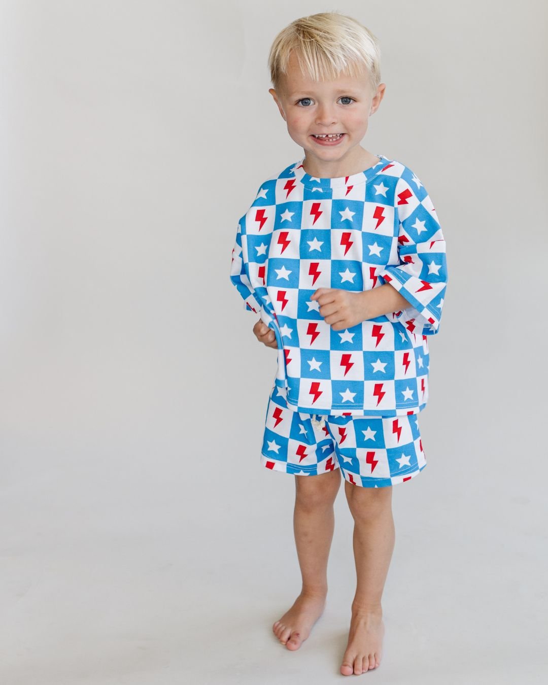 shorts set // checkered patriotic (available in EXTENDED SIZING!)