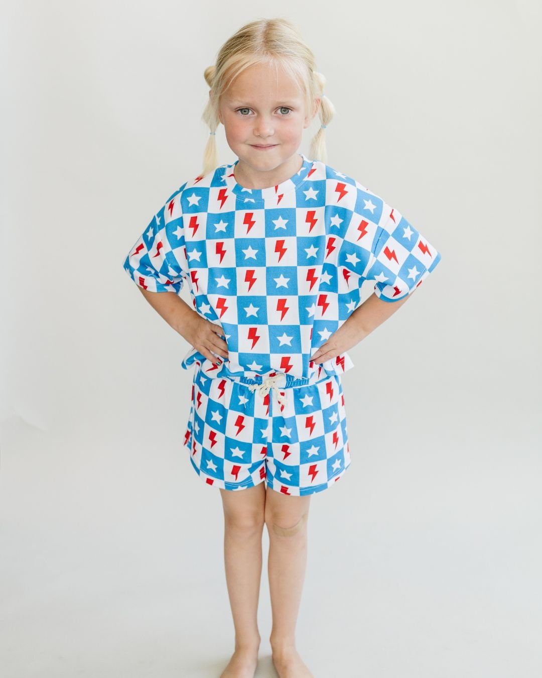 shorts set // checkered patriotic (available in EXTENDED SIZING!)