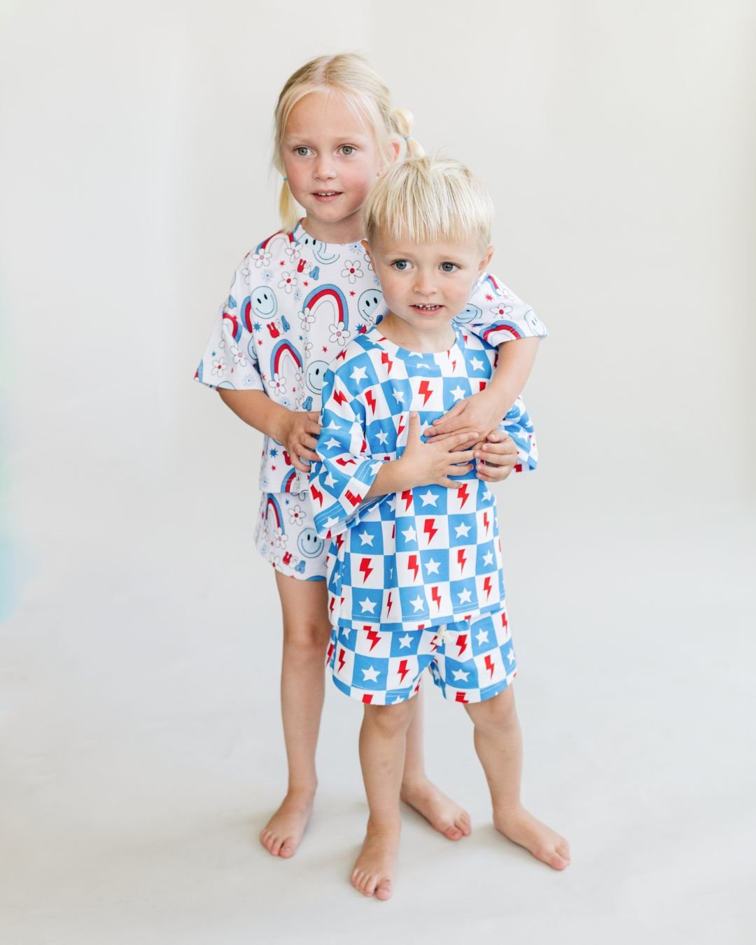 shorts set // checkered patriotic (available in EXTENDED SIZING!)