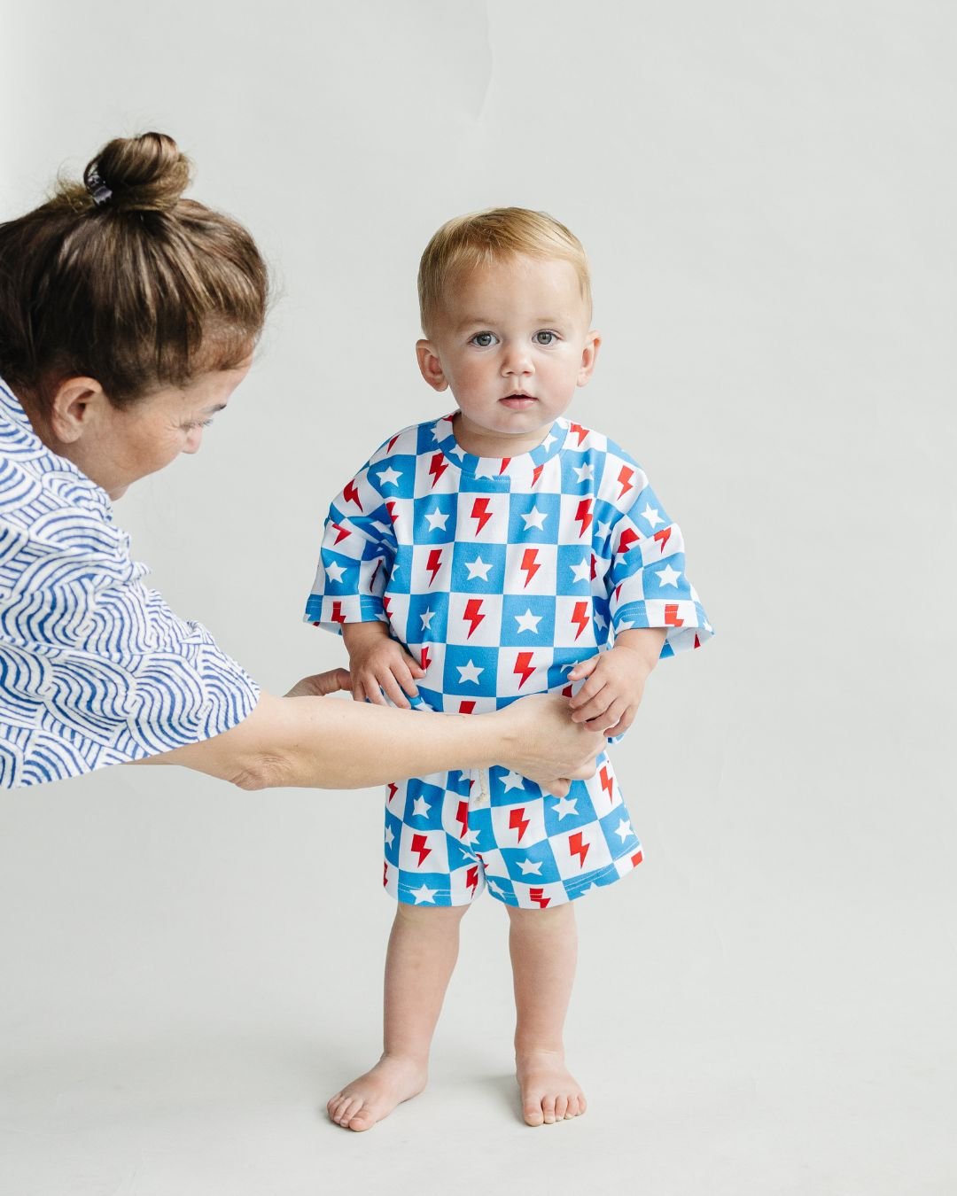 shorts set // checkered patriotic (available in EXTENDED SIZING!)