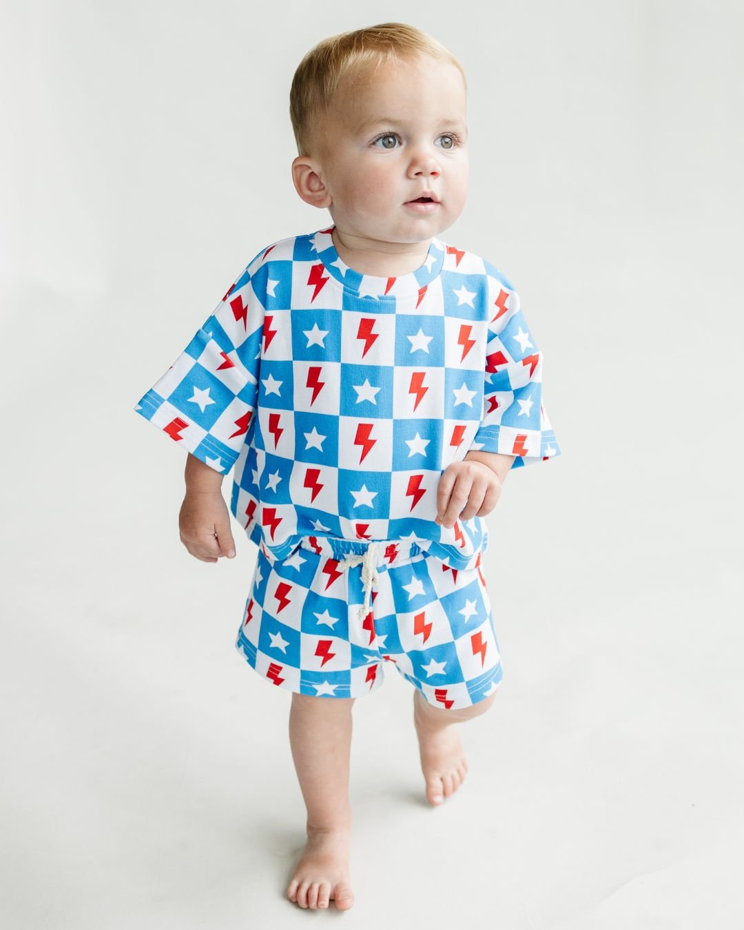 shorts set // checkered patriotic (available in EXTENDED SIZING!)