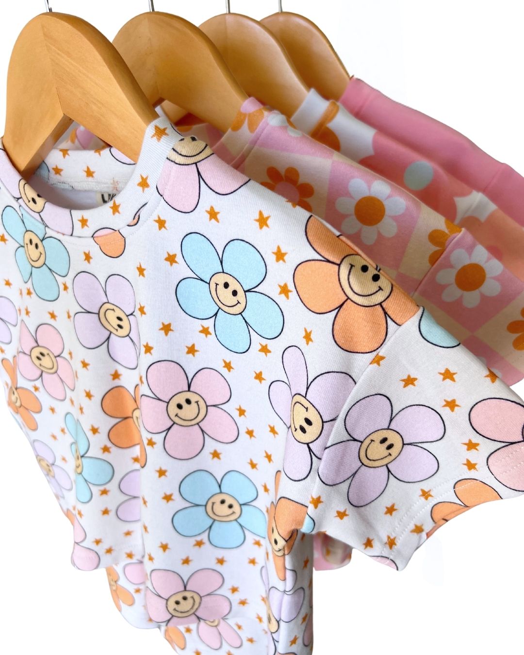 shorts set // smiley daisies (*AVAILABLE IN EXTENDED SIZING UP TO 8/9*)